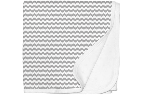 Silly Billyz: Jersey Swaddle Blanket - Grey Chevron