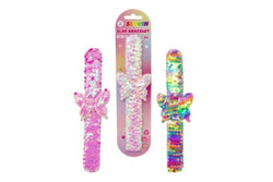 Pink Poppy: Butterfly Sequin Slap Bracelet (Assorted)