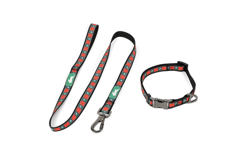 NRL South Sydney Rabbitohs Reflective Pet Dog Collar Walking Lead Set