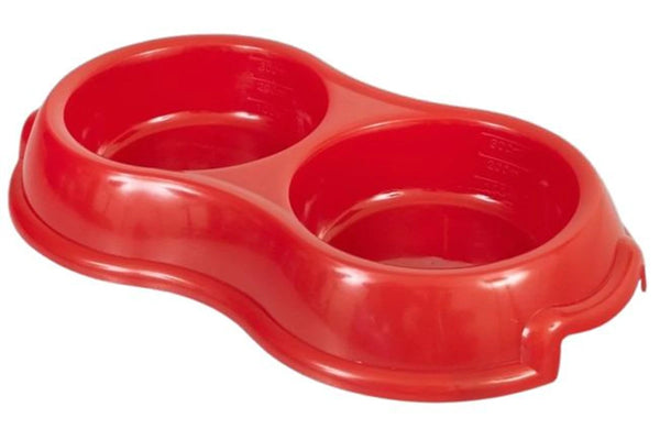 Yours Droolly: Bowl Plastic Double Red