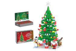 2024 Advent Calendar Christmas Tree Building Set with LED Light String Xmas Countdown Calendar