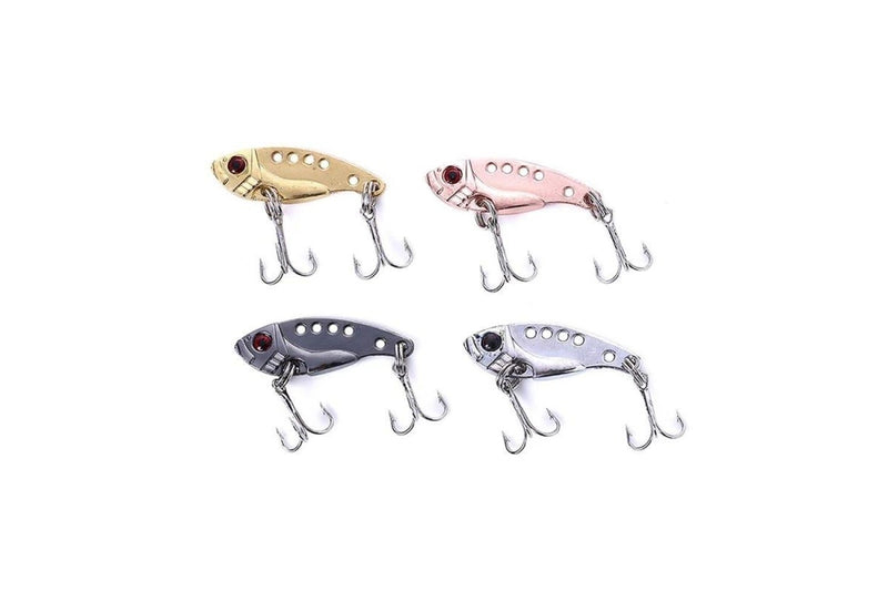 4cm 7g Electroplated Metal Vib Bait Set 4 Colour