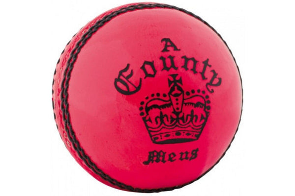 Readers County Crown Leather Cricket Ball (Pink) (One Size)