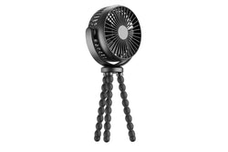 Vibe Geeks Portable Handheld Mini Stroller Fan With Flexible Tripod - Usb Rechargeable