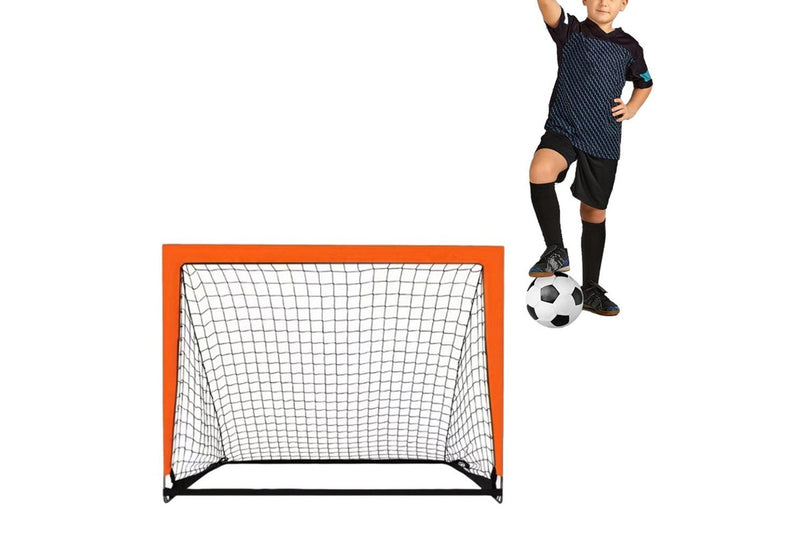 Portable Kids Soccer Goal Net Quick Set-up Training Equipment for Backyard Soccer Orange