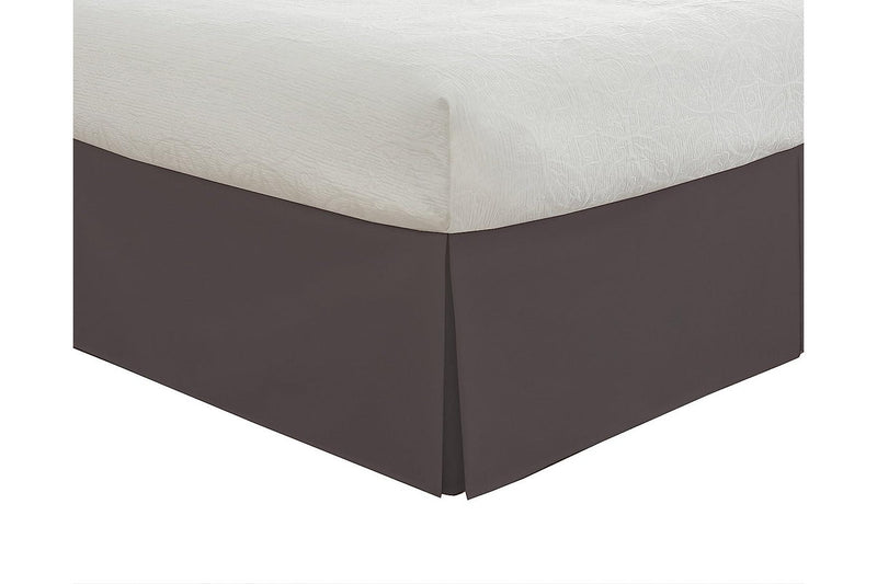 Bedding Tailored Bed Skirt, 36 cm Drop Full Grey Pleated Styling