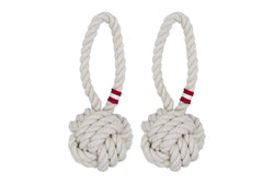 2x Louie Living Urban Tug Rope Fun Play Teeth Gum Dog Pet Game Toy Medium White