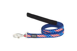 Dog Lead By Red Dingo Us Flag 1 M Blue 1 x 120 cm