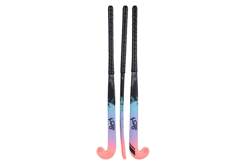 Kookaburra Risk L-Bow Hockey Stick (Black/Multicoloured) (37.5in)