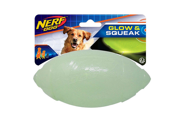 Nerf Dog Glow & Squeak Classic Football