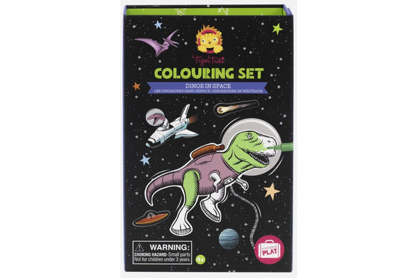 Tiger Tribe: Colouring Set - Dinos In Space