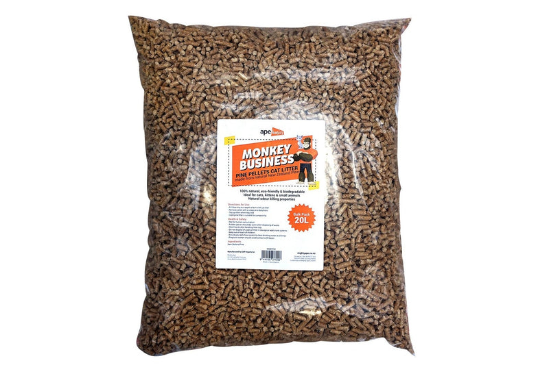 Monkey Business Cat Litter - Pine Pellets (20L)