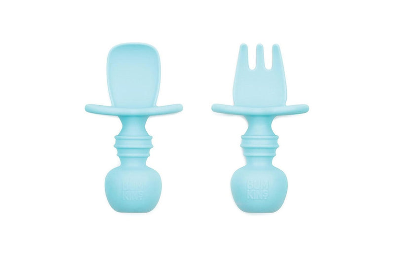 Bumkins: Silicone Chewtensils - Light Blue