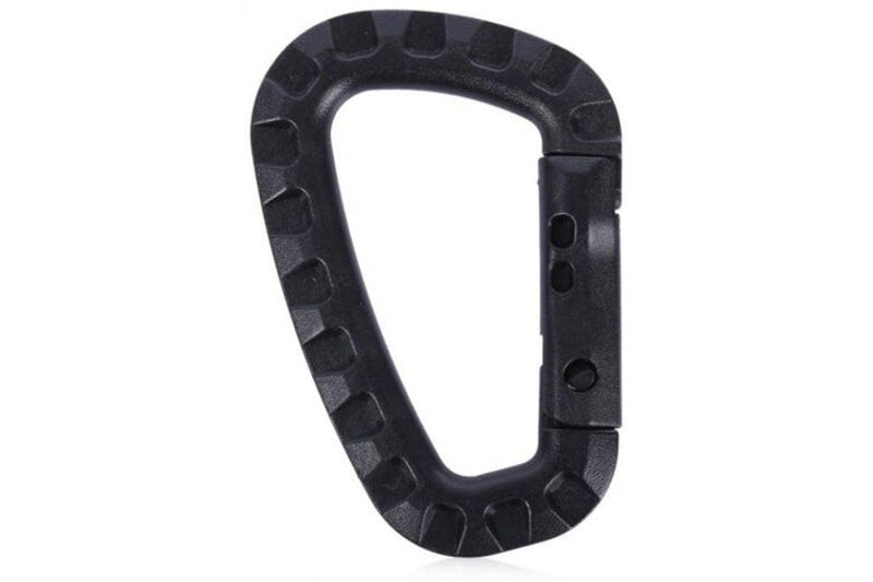 5Pcs Outdoor Carabiner D Ring Key Chain Clip Hook Black