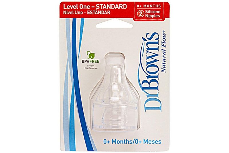 Dr Brown's Narrow Neck Level 1 Teats - 2 Pack