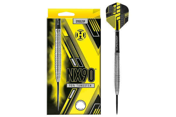 Harrows NX90 Tungsten Darts (Pack Of 3) (Silver/Black/Yellow) (22g)