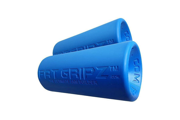 FAT GRIPZ Set of 2 Thick Fat Bar Hand Grips Fitness 5.7cm Diameter - Blue