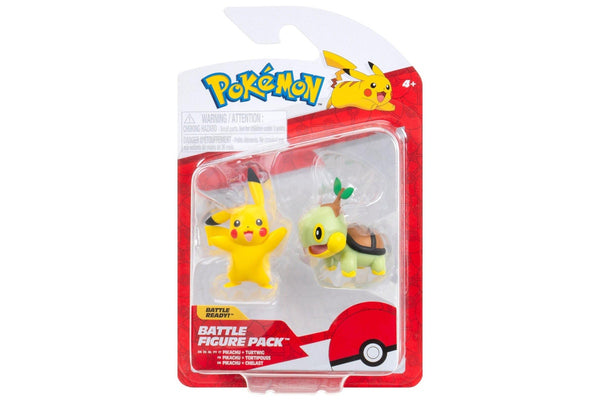 Pokemon: Battle Figure Pack - Turtwig & Pikachu