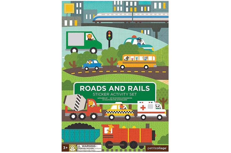 Petit Collage: Sticker Activity Set - Roads & Rails