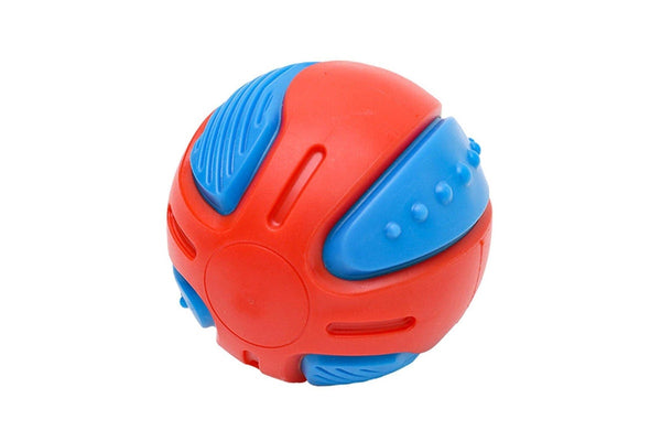 1x Dog Squeaky Ball Fun Training Indestructible Tooth Cleaning Puppy 8cm