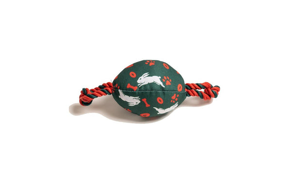 The Stubby Club South Sydney Rabbitohs NRL Themed Durable Dog Cat Pet Chew Toy