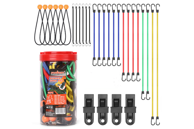 Horusdy 30PCS Premium Bungee Cords