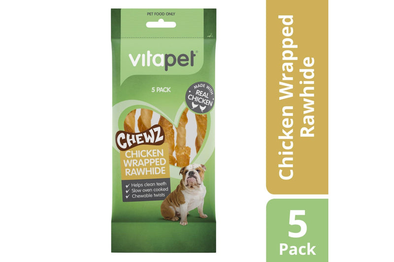 Vitapet: Chicken Wrapped Rawhide Chewz (5 Pack)