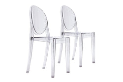 Matt Blatt Set of 2 Philippe Starck Victoria Ghost Chair Replica (Smoke)