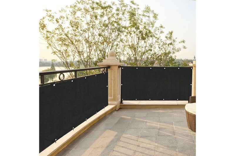 5M Balcony Privacy Screen Cover -Black