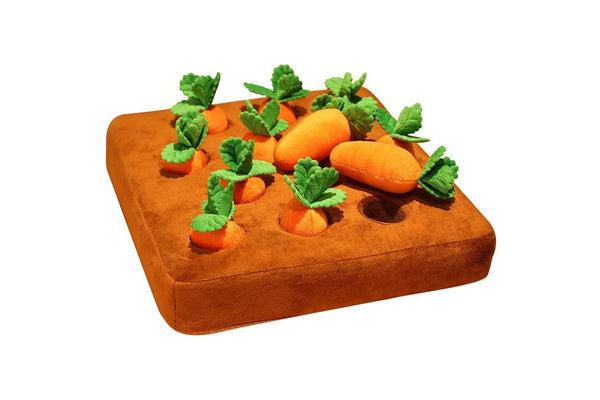 4 Sets of Carrot Plush Toy Snuffle Mat Anti Boredom Dog Puppy Toys - Carrot