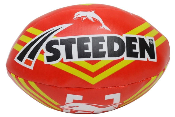 Steeden NRL Supporter Sponge Rugby League Ball - Dolphins - 6 inch