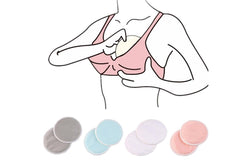 4Pairs Bamboo Nursing Breast Pads Reusable Breast Feeding Nipple Covers