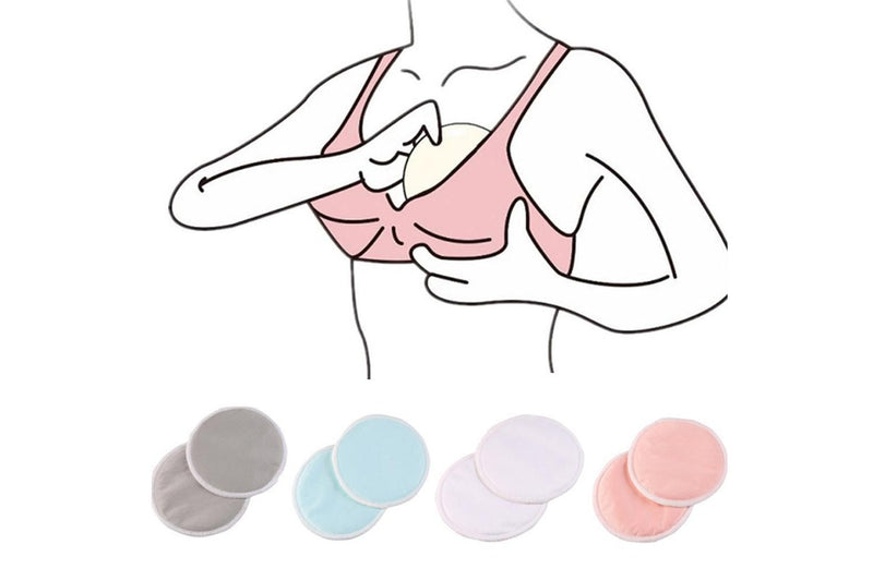 4Pairs Bamboo Nursing Breast Pads Reusable Breast Feeding Nipple Covers