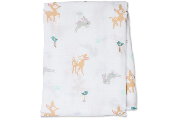 Lulujo: Muslin Cotton Swaddle - Little Fawn