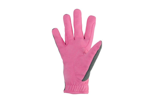 Little Rider Childrens/Kids Merry Go Round Riding Gloves (Grey/Pink) (M)