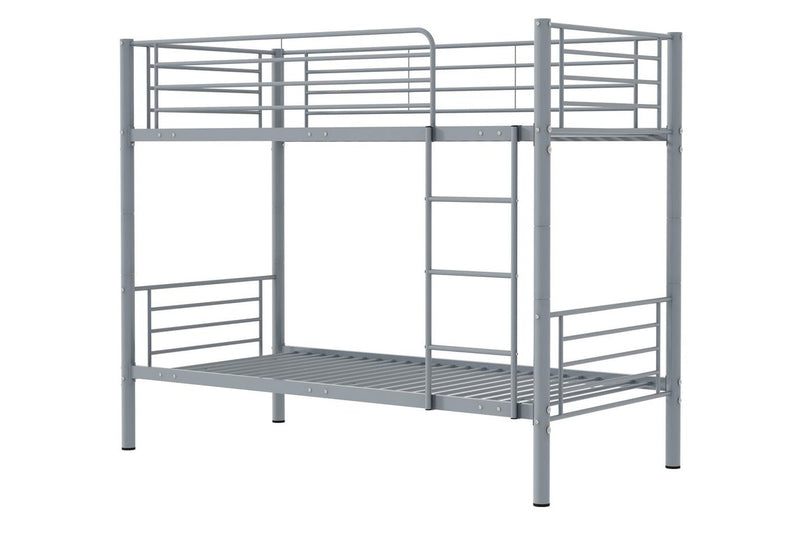 Fraser Country Single Metal Bunk Bed Frame - Grey