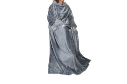 Wearable Blanket with Sleeves and Pocket