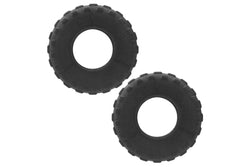 2x Paws & Claws All Terrain 21cm Rubber Tyre Dog Toy Pet Chew Teething Large BLK