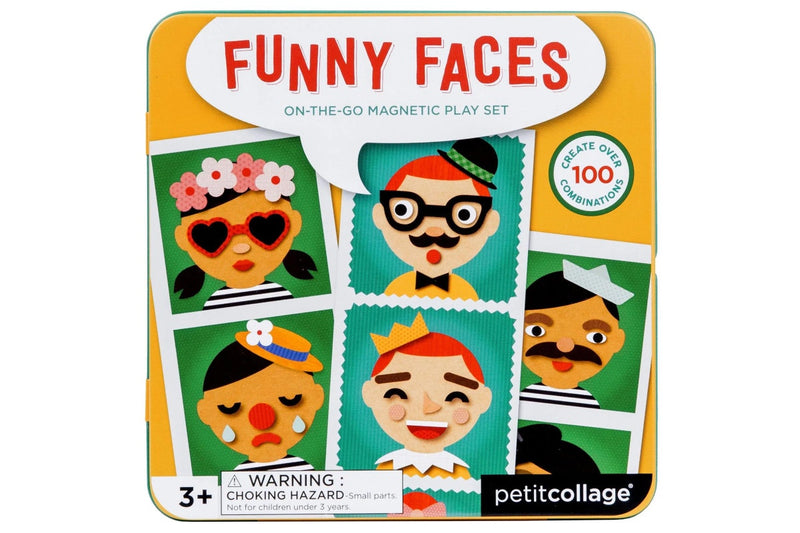 Petit Collage: Magnetic Play Set - Funny Faces