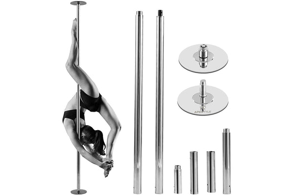 Ape Style 360? Pro Fitness Spinning Dancing Training Pole with Chrome (224-280cm)