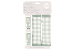 All4Ella: Harness Covers & Pram Pegs - Gingham Sage