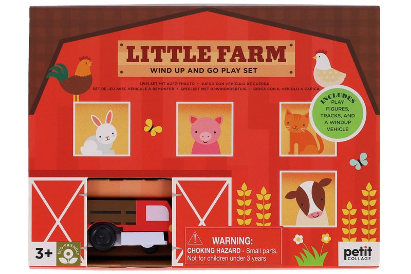 Petit Collage: Wind Up & Go Playset - Little Farm