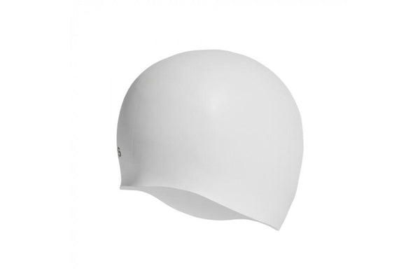 Adidas: Silicone Graphic Swim Cap - White