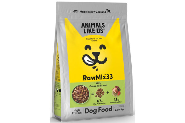 Animals Like Us: RawMix33 with Grass-Fed Lamb Dog Food (1kg)