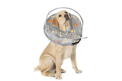 Soft Inflatable Pet Dog Cone Collar Anti Licking Scratching Gray