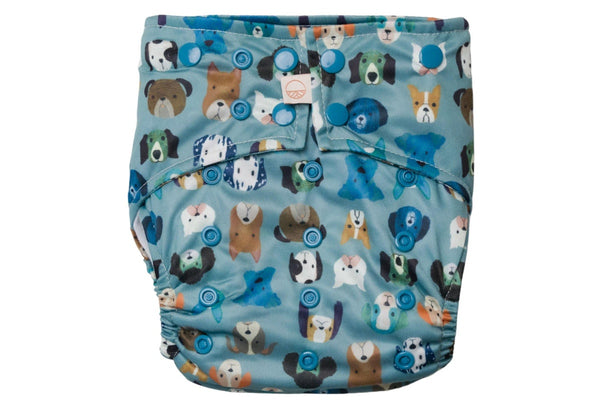 Nestling: Sassy Snap Nappy Complete - All the Dogs (One Size)