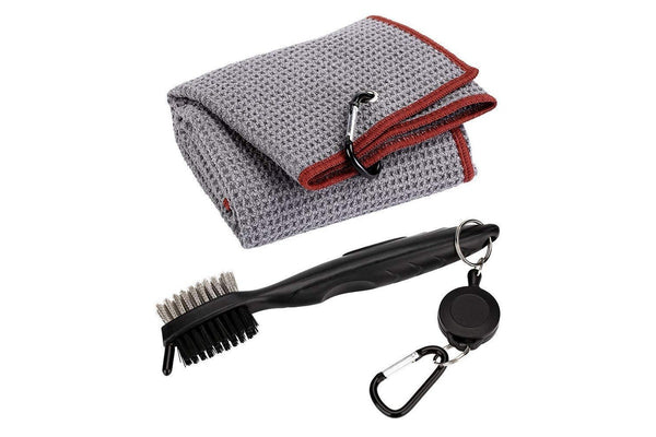 Hook Towel & Club Cleaning Brush Golf Set