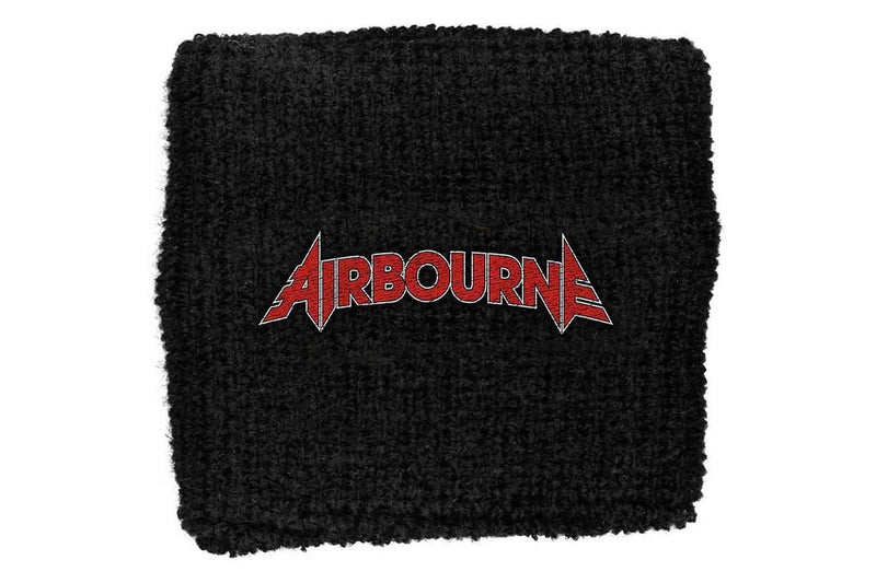 Airbourne Embroidered Logo Wristband (Black/Red) (One Size)