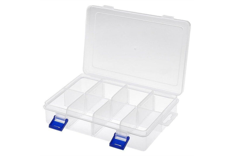 Compartments Fishing Utility Box Lures Swivels Hooks Tackle With Adjsutable Dividers 8 - Standard