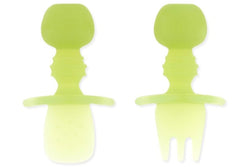 Bumkins: Jelly Silicone Chewtensils - Green Jelly